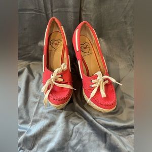 Women shoes red size 6
